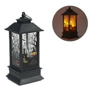 Qxpztk Halloween Lantern - Halloween Candle Lantern Decoration LED Light, Portable Halloween Lantern LED Hanging Lamp